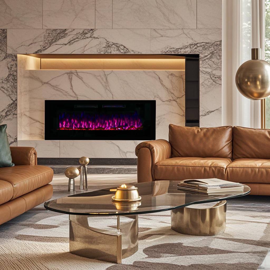 Mystflame Crystal 42 WiFi Elektrische Wandhaard (BxHxD) 1068x460x81 mm