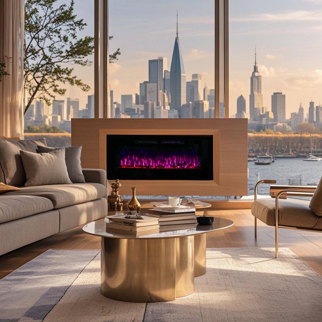 Mystflame Crystal 42 WiFi Elektrische Wandhaard (BxHxD) 1068x460x81 mm