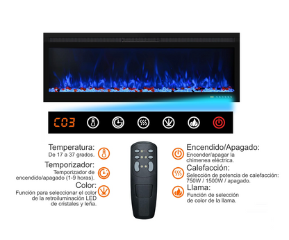 Functionaliteit van de elektrische haard Mystflame 3D Perla 50.