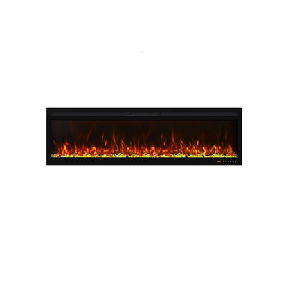 Elektrische haard Mystflame 3D Perla 72. Elektrische haard met verwarming en decoratief houtblok.