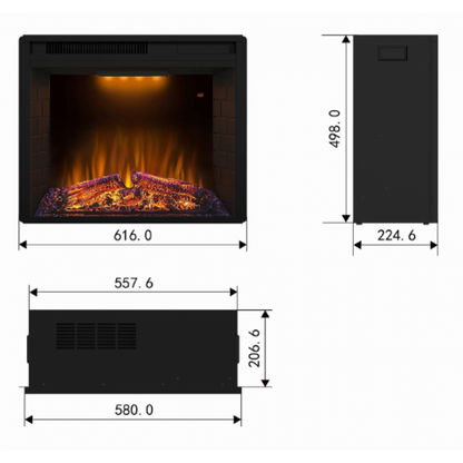 Mystflame GoodFire LED EF23 Decoratieve Elektrische Haard (HxBxD) 616×500×225 mm