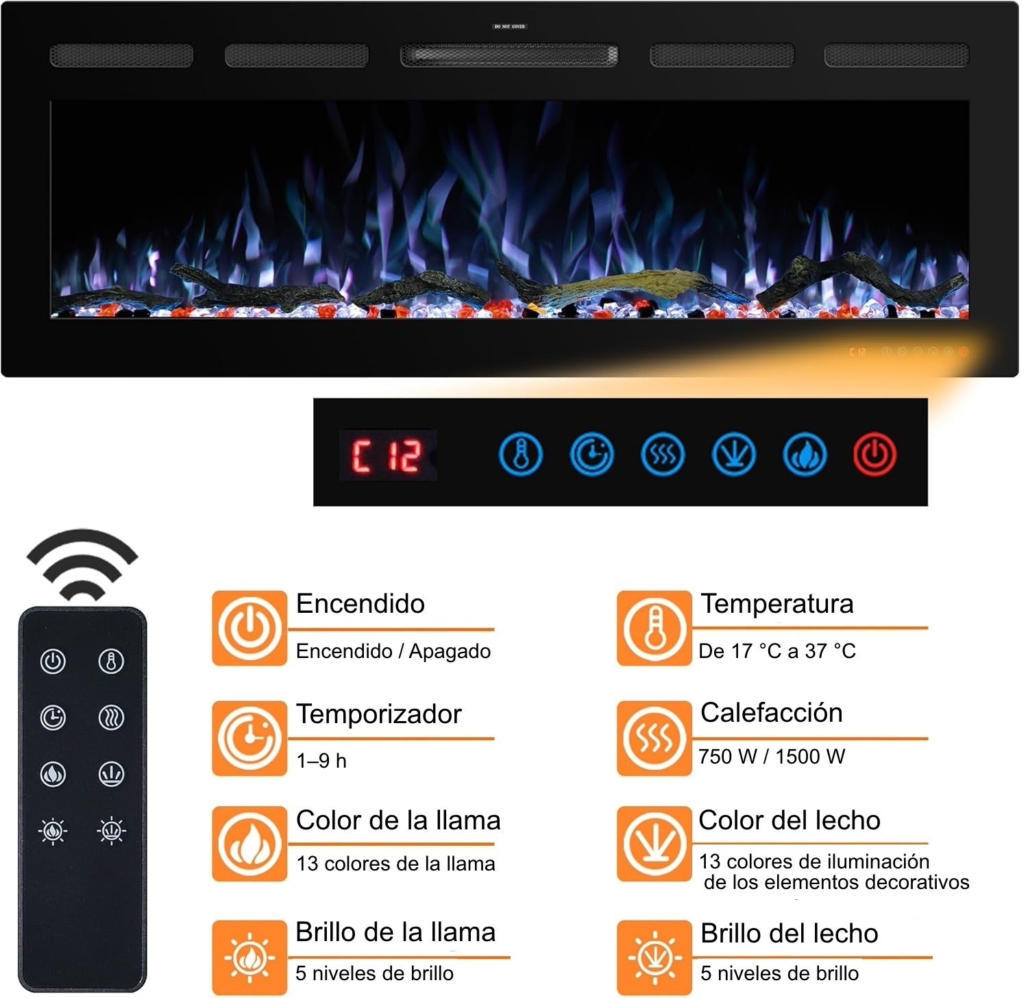 Functies van de elektrische wandhaard Mystflame Galaxy PRO WiFi