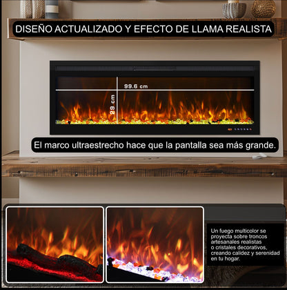 Kenmerken van de decoratieve elektrische wandhaard Mystflame 3D Perla 42.
