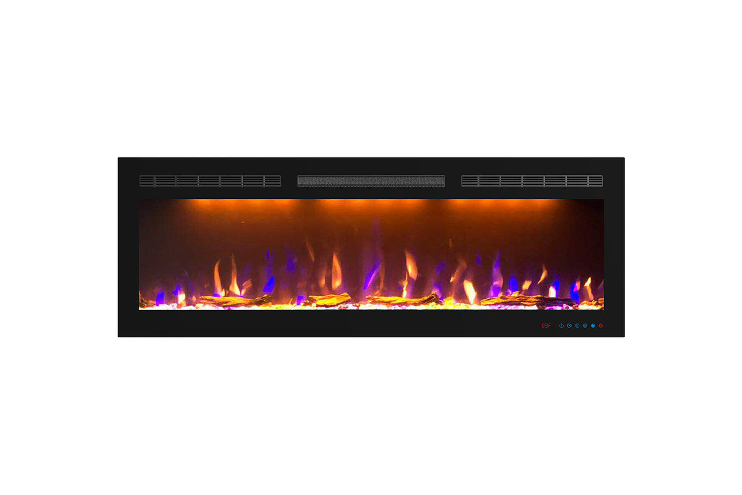 Mystflame Crystal 50 Wi-Fi, elektrische haard gemonteerd aan de wand.