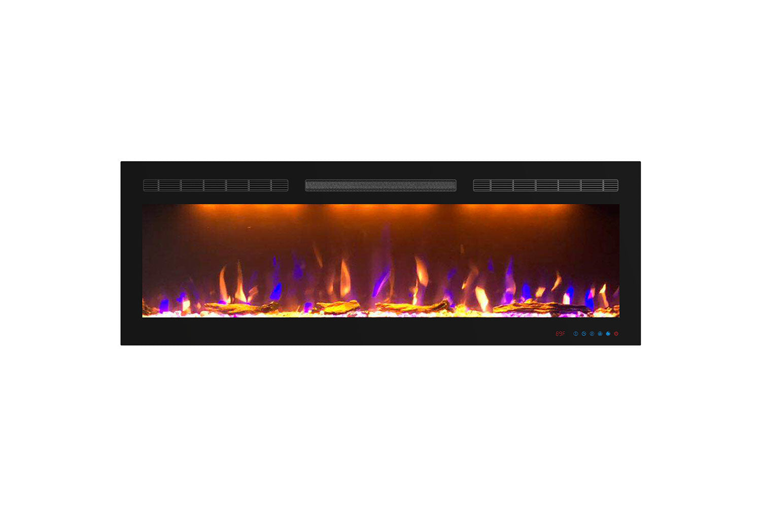 Mystflame Crystal 50 Wi-Fi, elektrische haard gemonteerd aan de wand.