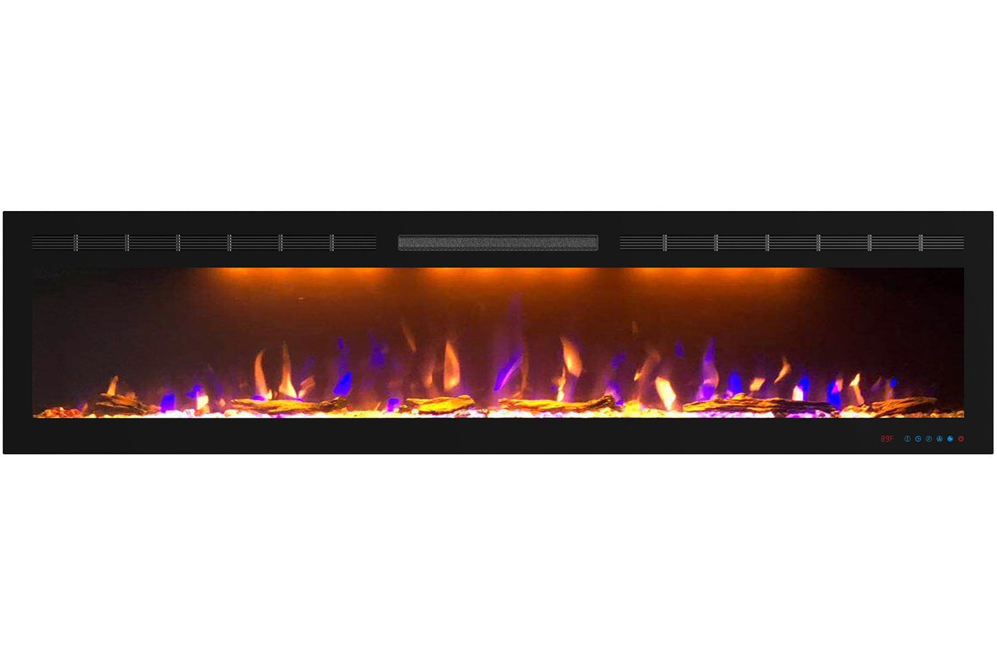Langwerpige elektrische haard Mystflame Crystal 72 Wi-Fi.