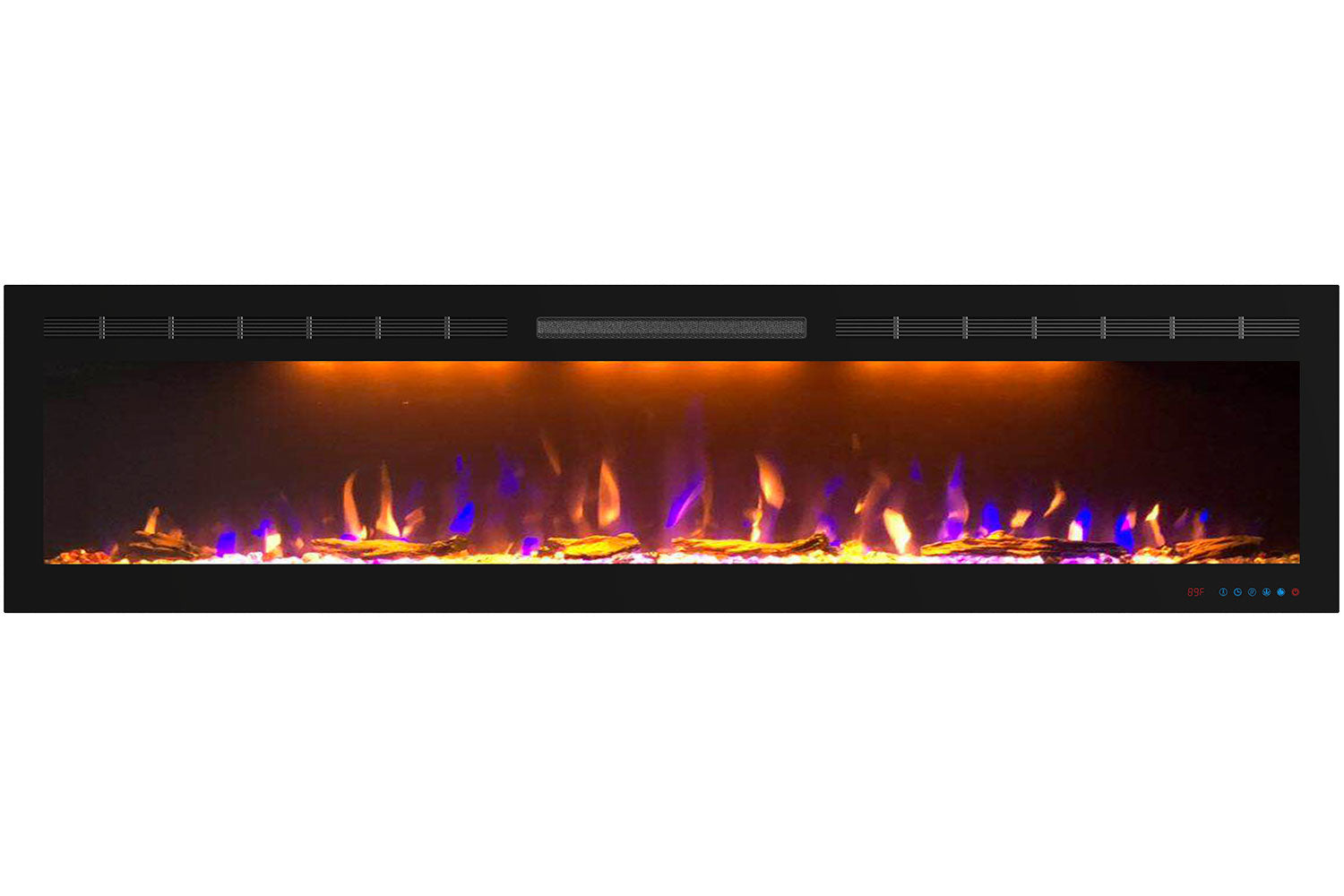 Langwerpige elektrische haard Mystflame Crystal 72 Wi-Fi.