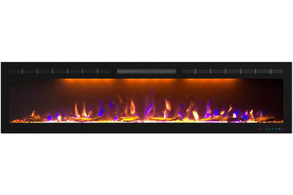 Langwerpige elektrische haard Mystflame Crystal 72 Wi-Fi.