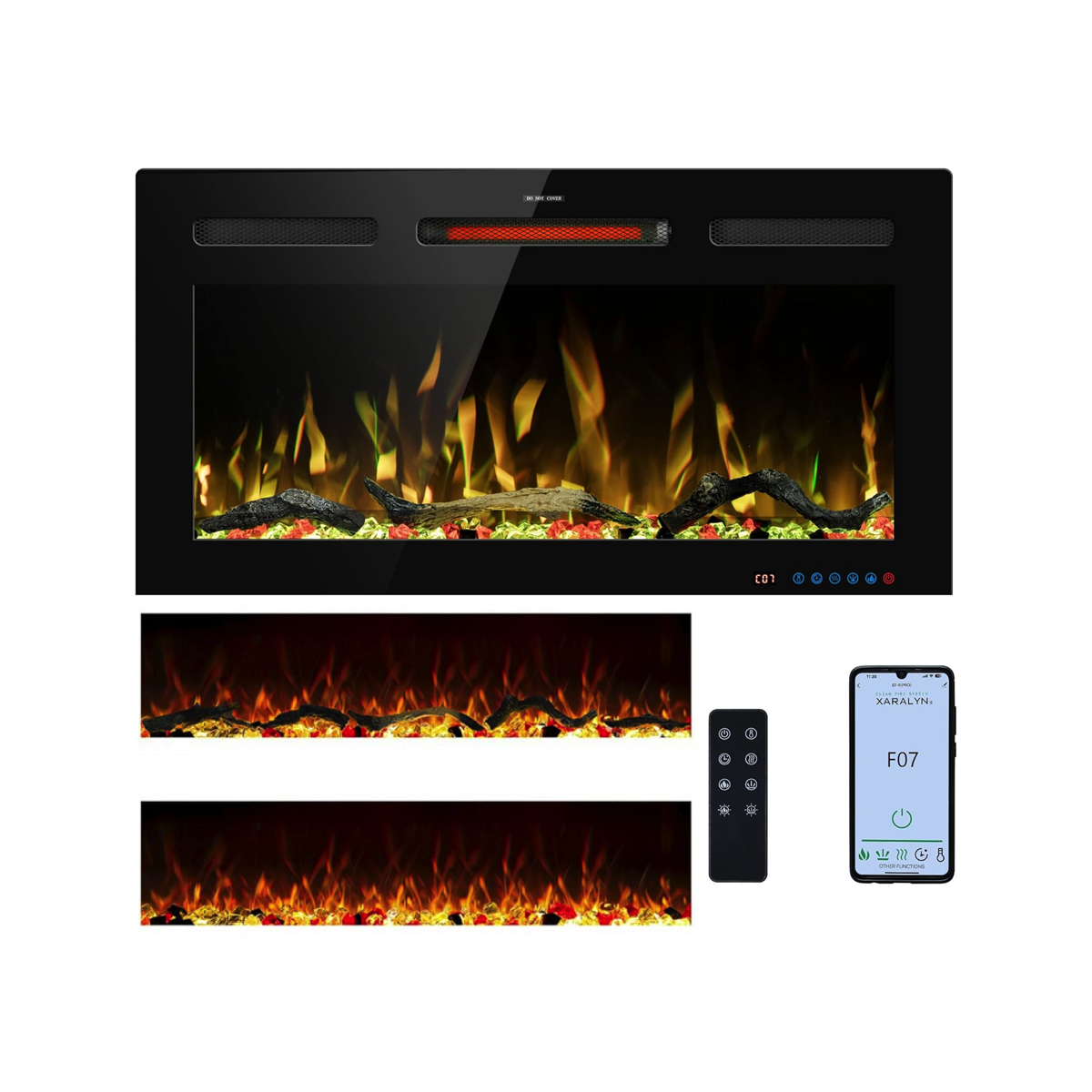 Compacte elektrische wandhaard Mystflame Galaxy 36 PRO WiFi