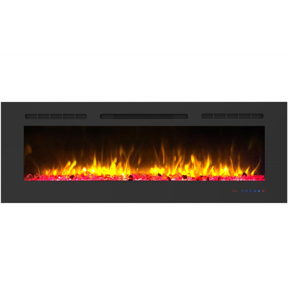 Elektrische wandhaard met decoratieve houtblokken en kristallen Mystflame Galaxy