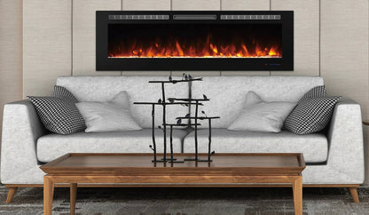 Elektrische wandhaard met verwarming en vlamgeluidseffect Mystflame Galaxy 60