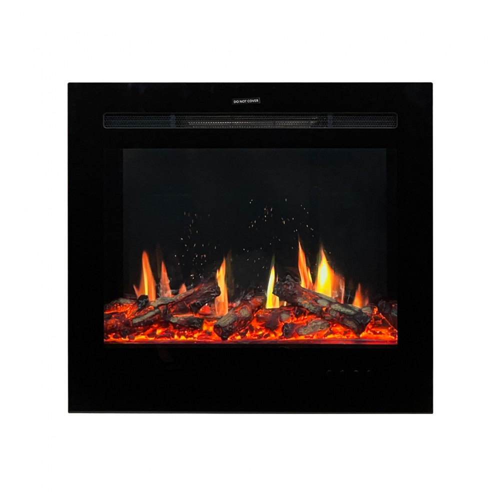 Mystflame V-Art 25 elektrische haard met klassieke stijl, houtblok, geluid en verwarming