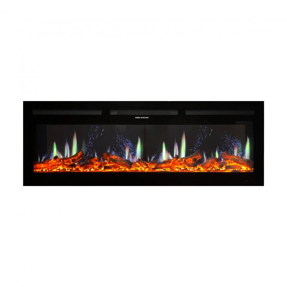 Mystflame V-Art 40: 5D elektrische haard met de meest realistische vlamweergave. Elektrische haard met houtblokdecor, geluid en verwarming.