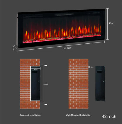 Weka Fireplace E42 WiFi Elektrische Wandhaard (BxHxD) 1067x460x113 mm