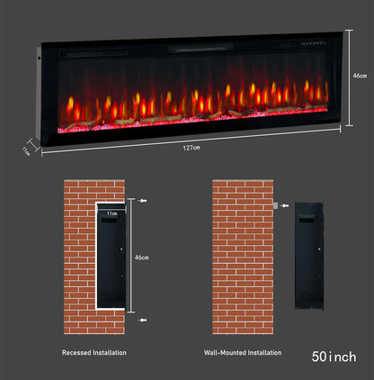 Weka Fireplace E50 WiFi Elektrische Wandhaard (BxHxD) 1270x460x113 mm