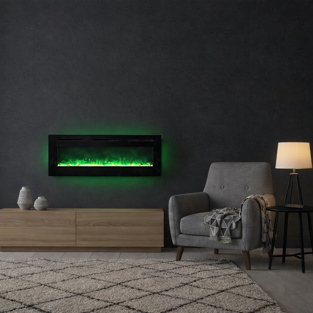 Goedkope elektrische haard Mystflame Crystal 42 New WiFi in het interieur