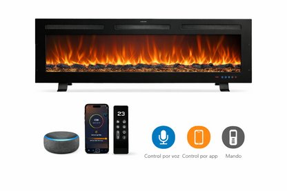 Lineaire elektrische haard tot 90 cm met poten Mystflame Galaxy Pro 36 NEW WiFi
