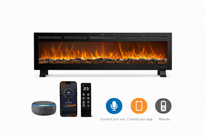 Lange elektrische haard met poten Mystflame Galaxy Pro 50 NEW WiFi