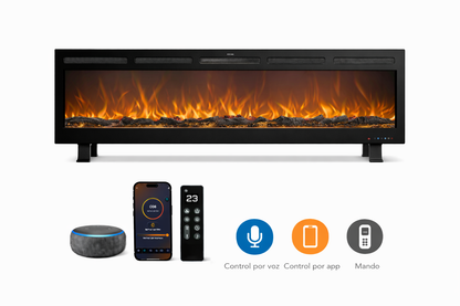 Elektrische haard met poten, geluid en verwarming Mystflame Galaxy 72 Pro New WiFi