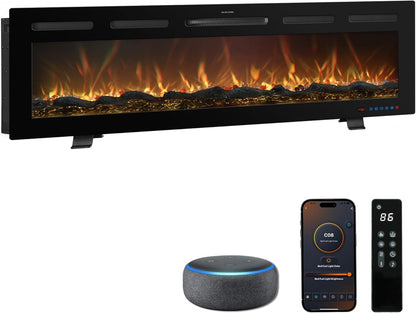 Elektrische vloerhaard met poten en geluid Mystflame Galaxy Pro 60 NEW WiFi