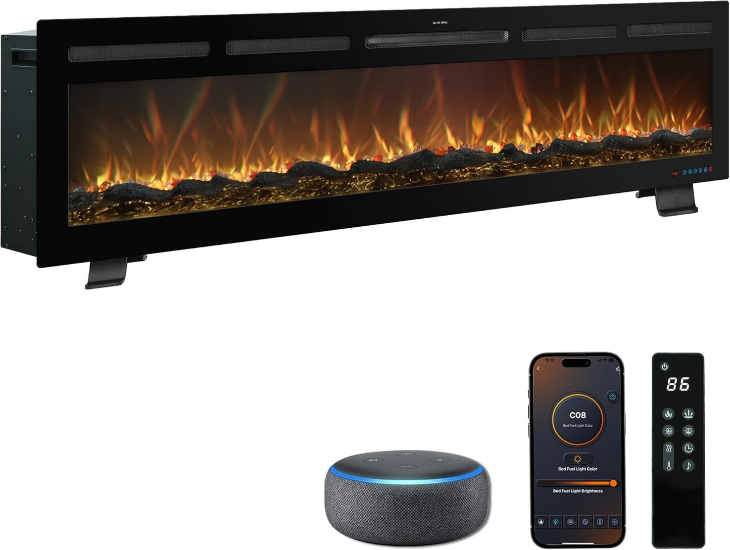 Elektrische vloerhaard met poten Galaxy 72 Pro New WiFi