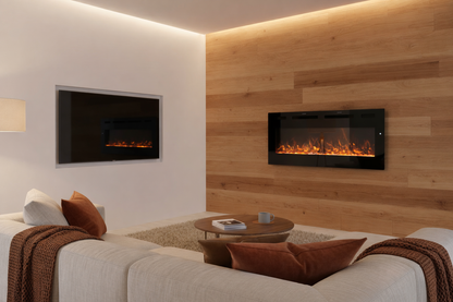 Goedkope elektrische wandhaard Mystflame Crystal 42 New WiFi in het interieur