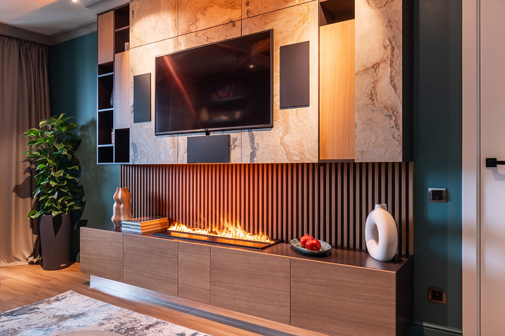 Elektrische haard Dimplex Cassette 1000 ideaal voor installatie onder de televisie