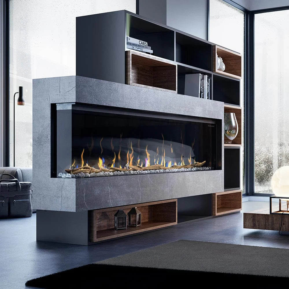 Dimplex Ignite Bold 74 in het interieur van de woonkamer