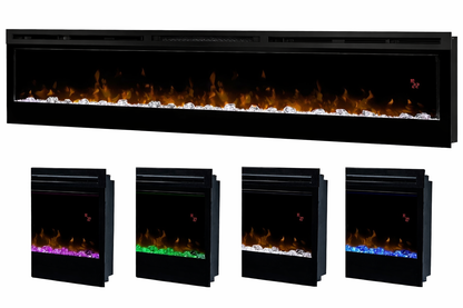 Elektrische haard Dimplex Optiflame Prism 74 met multicolor verlichting van decoratieve kristallen