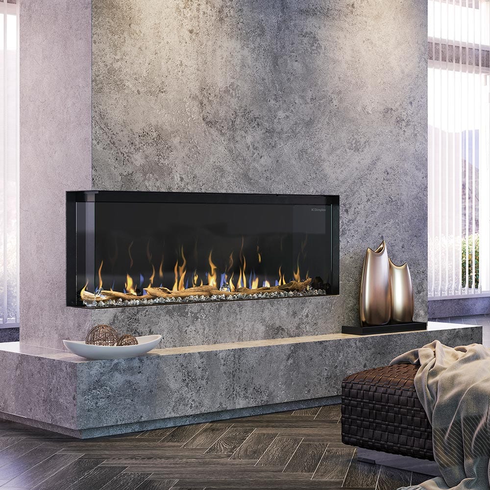Ingebouwde panoramische elektrische haard Dimplex Ignite Bold 60.