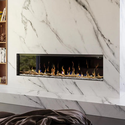 Elektrische haard Dimplex Ignite Bold 74 ingebouwd in een nis
