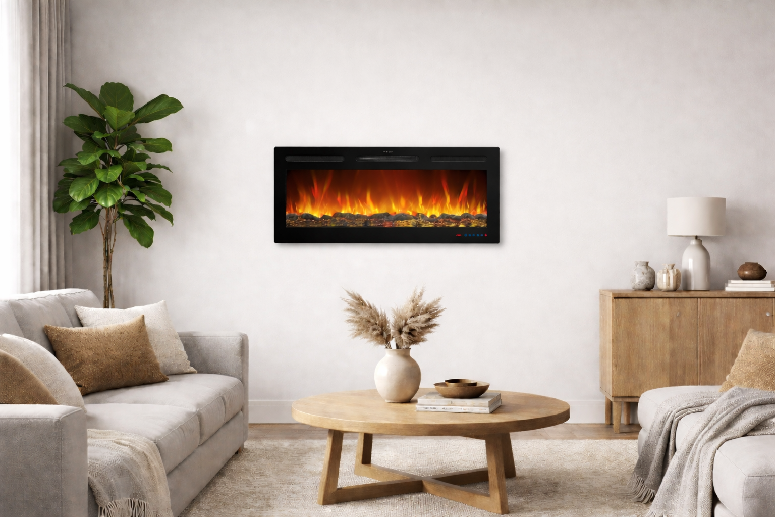 Elektrische wandhaard met geluid Mystflame Galaxy Pro 36 NEW WiFi
