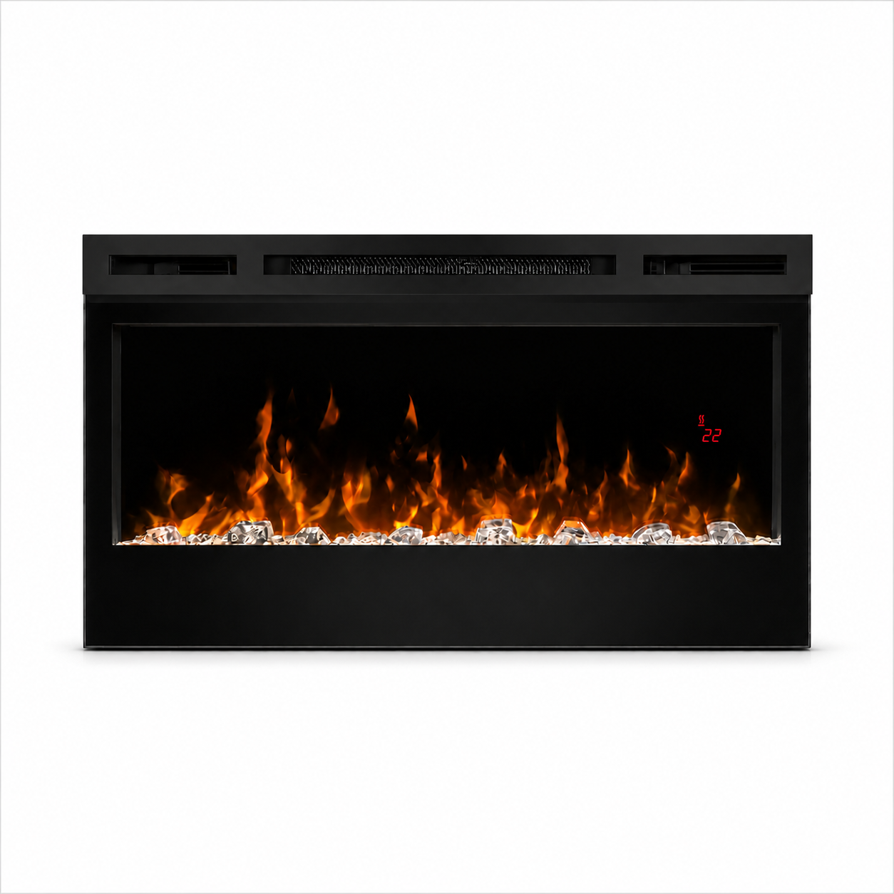 Chimenea eléctrica lineal empotrable y de pared Dimplex Optiflame Prism 34