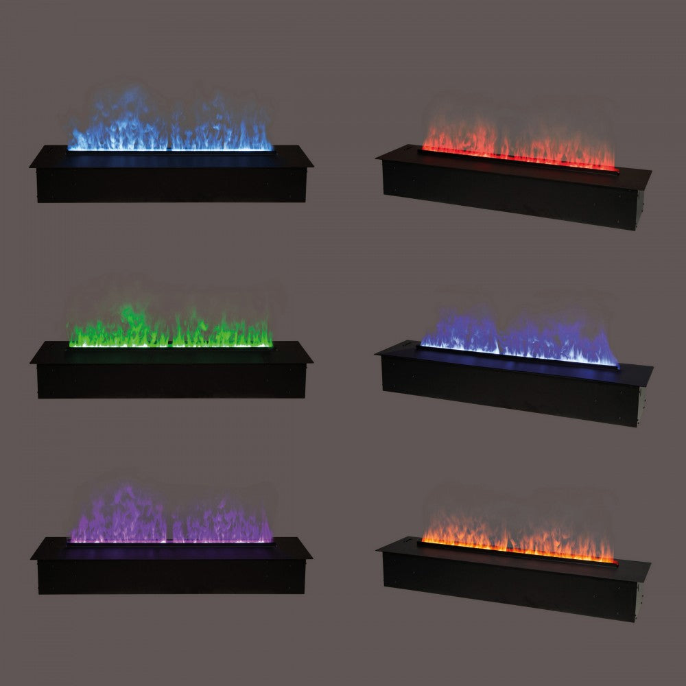 Elektrische stoomhaard met multicolor vlam.