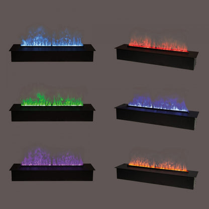 Elektrische stoomhaard met multicolor vlam.