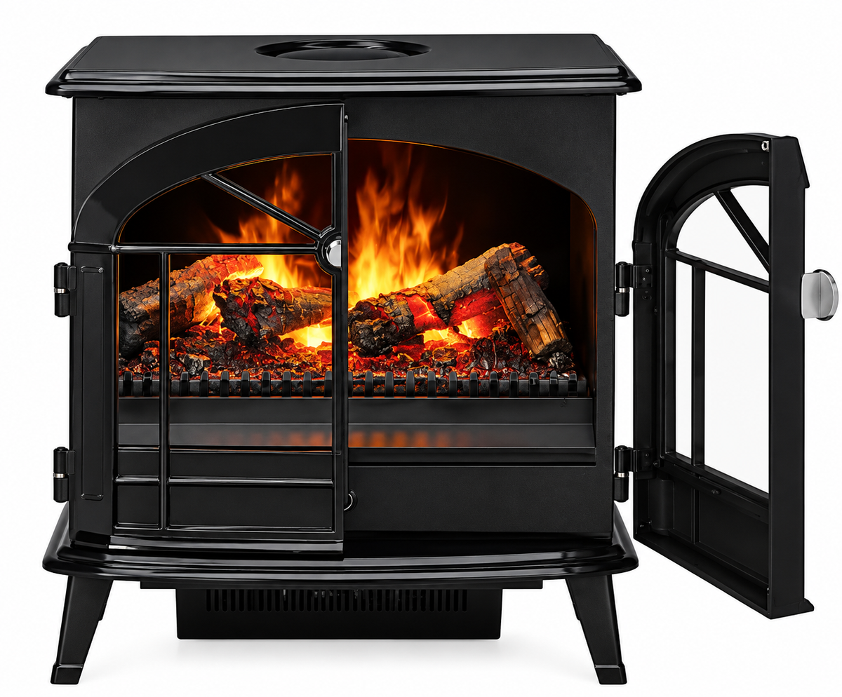 Dimplex Stockbridge Optimyst — chimenea eléctrica independiente con calefacción.