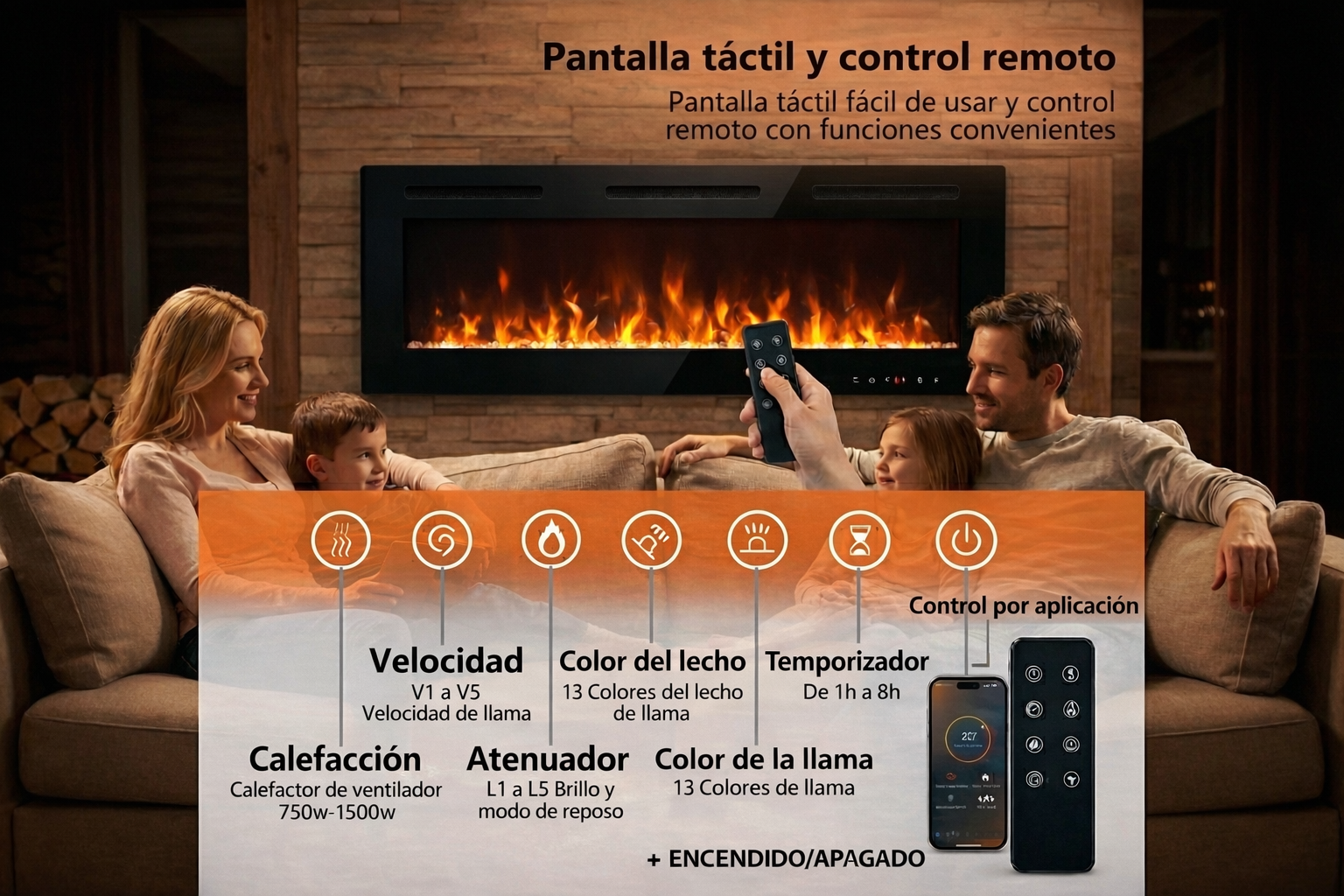 Functies van de goedkope elektrische haard Mystflame Crystal 60 New WiFi