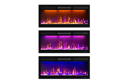 Multicolor vlammen van de elektrische haard Mystflame Crystal 40.