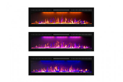 Multicolor vlam van de elektrische haard Mystflame Crystal 60 Wi-Fi.