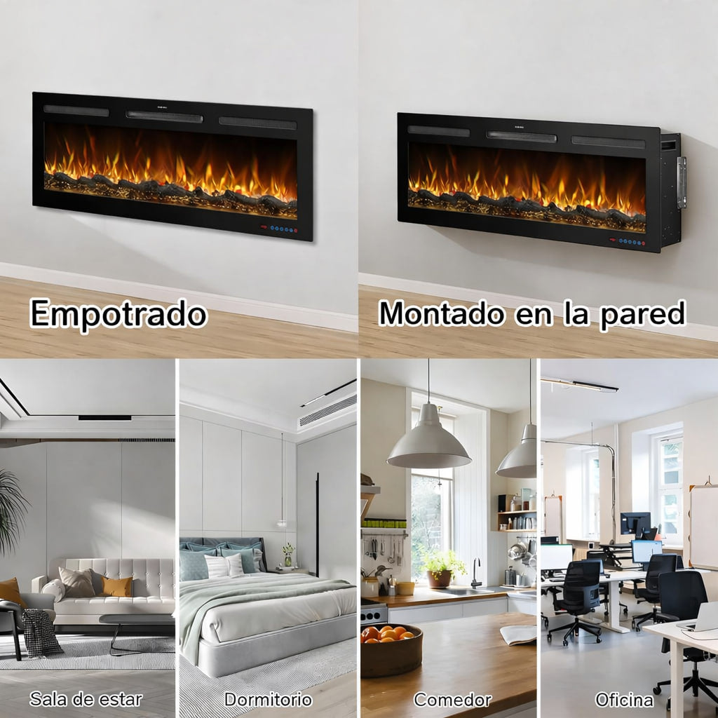 Installatiemogelijkheden van de elektrische haard Mystflame Galaxy Pro 60 NEW WiFi