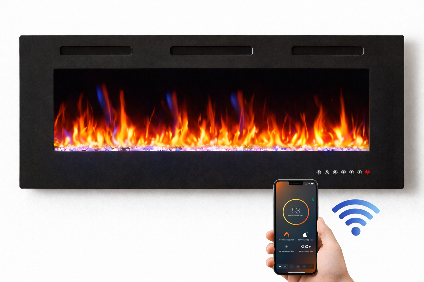 Goedkope elektrische haard Mystflame Crystal 42 New WiFi