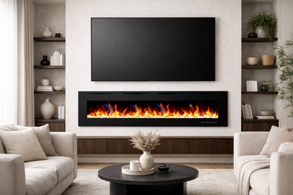 Elektrische haard Mystflame Crystal 72 New WiFi in het interieur – model EF72BR
