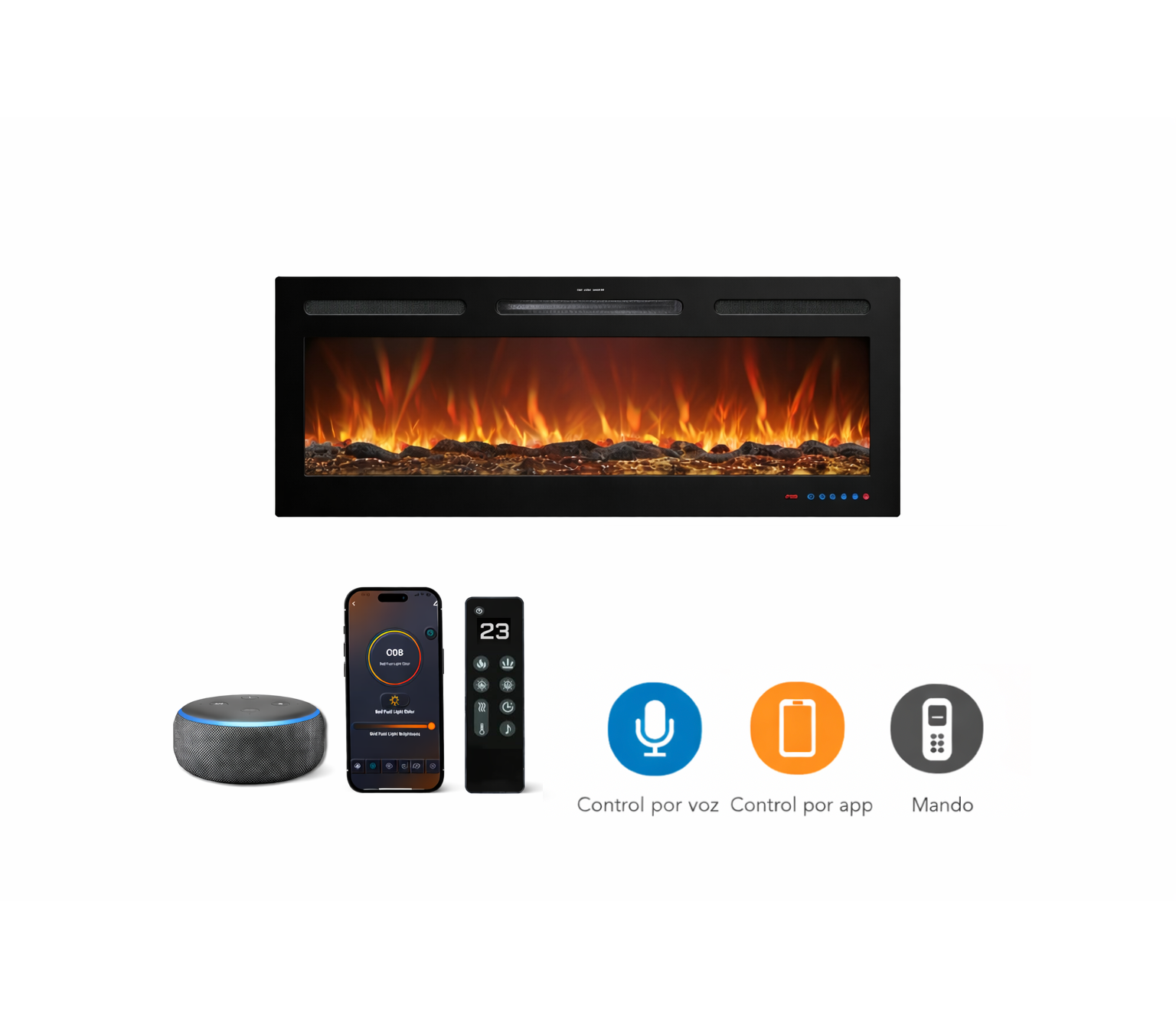Mystflame Galaxy 36 Pro NEW WiFi Elektrische Haard Met Geluid (BxHxD) 914×450×140 mm
