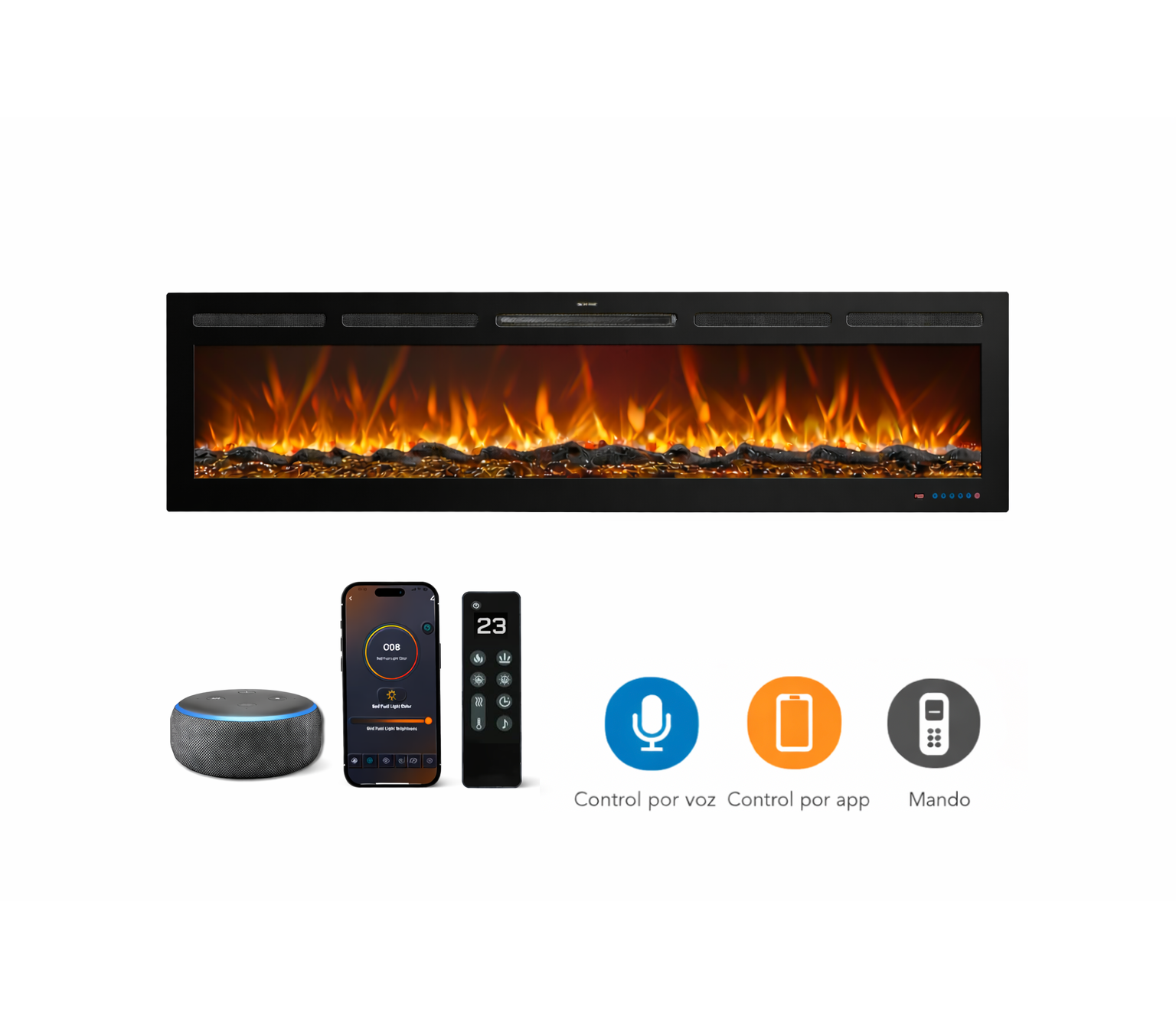 Mystflame Galaxy 60 Pro NEW WiFi Elektrische Haard Met Geluid (BxHxD) 1524×450×140 mm