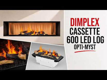 Dimplex Cassette 600 LED LOG Opti-Myst Elektrische Waterdamphaard (BxHxD) 564 x 280 x 217 mm