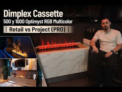 Dimplex Cassette 1000 PRO RGB Multi Opti-Myst elektrische waterdamphaard met aansluiting op het waterleidingnet