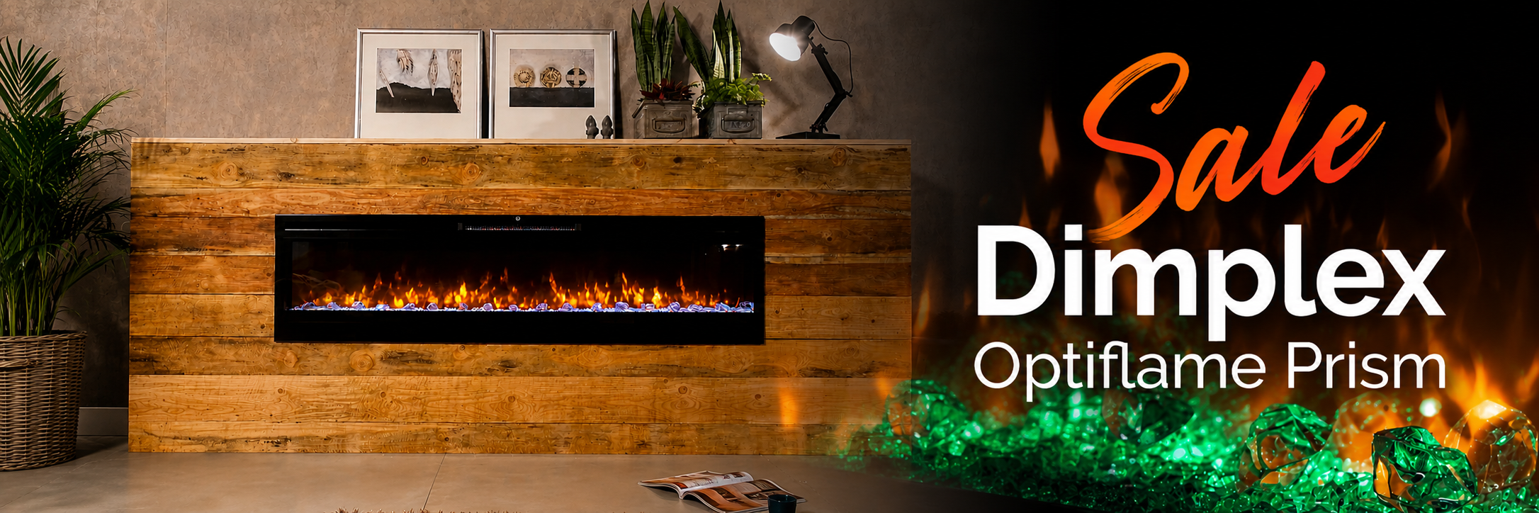 Aanbieding op lineaire elektrische haarden Dimplex Prism
